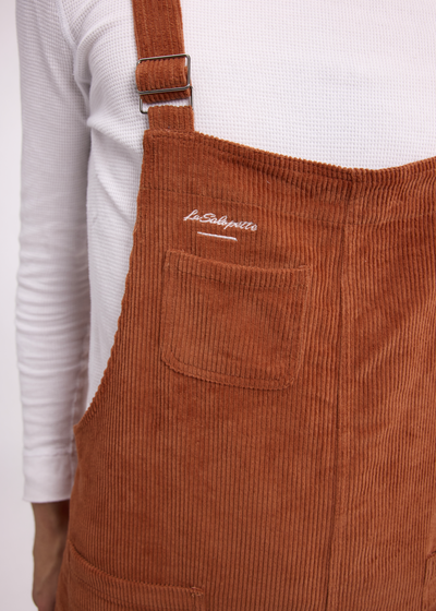 Salopette Velours Marron Homme avec Bretelles Ajustables