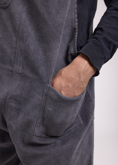 Salopette Vintage Grise Velours Homme