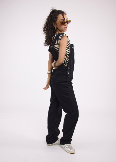 Salopette en Jean Foncé