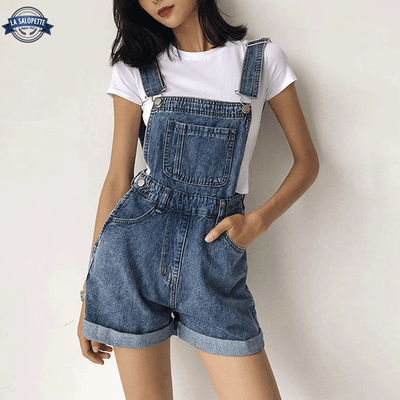 Overalls Shorts<br> Electra blå jeans