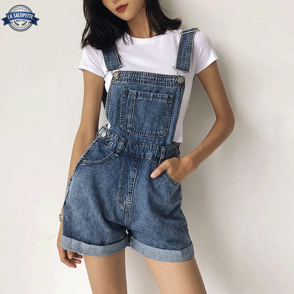 Overalls Shorts<br> Electra blå jeans