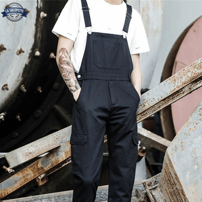 Cotte en Denim Noir pour Homme