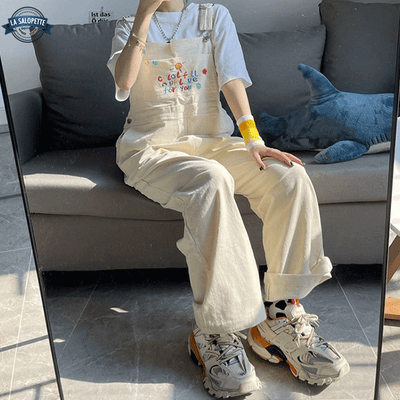Salopette Beige Femme Japonaise