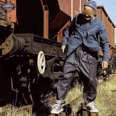 Salopette Denim Cargo