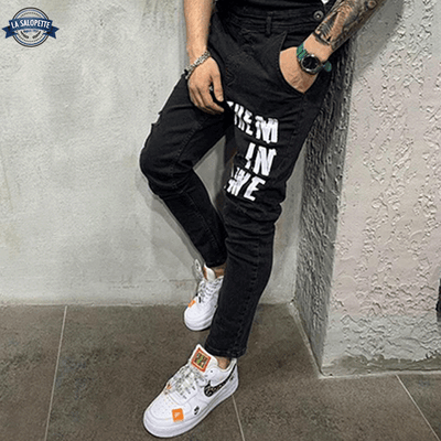 Salopette Denim Noir Homme