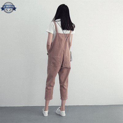 Salopette Velours Pink