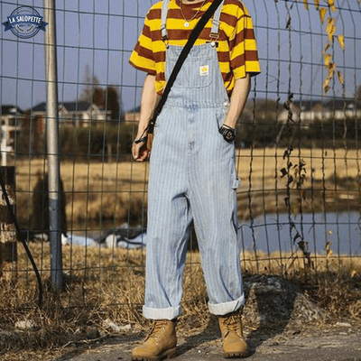 Salopette Vintage à Rayures Homme