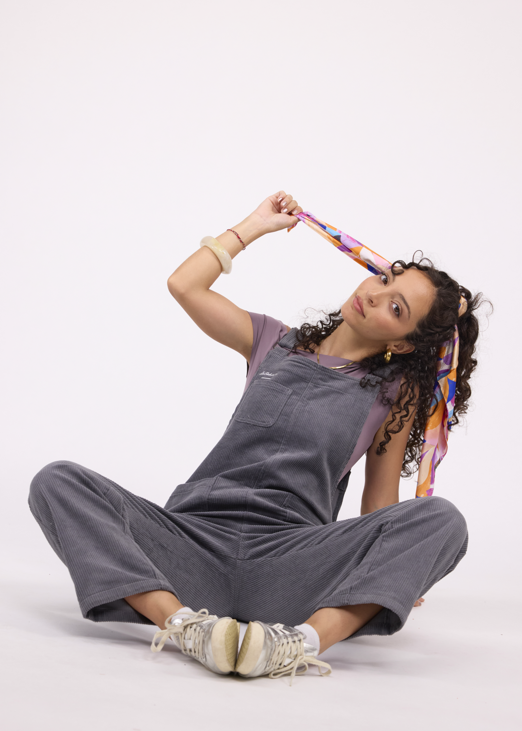 Pantalon Salopette Gris Femme