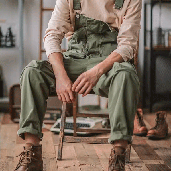 Grøn Mekaniker Smækbukser