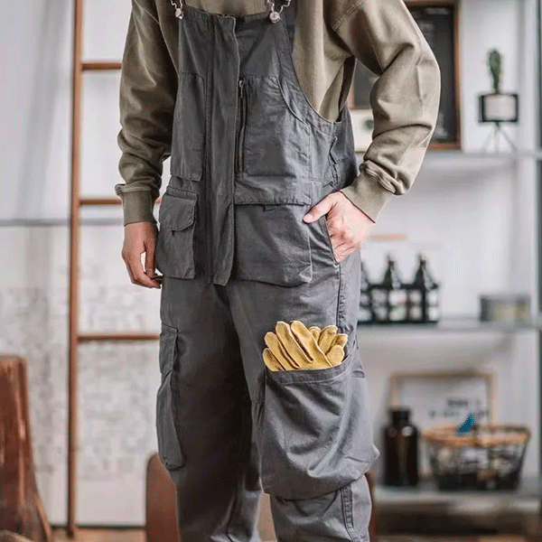 Grå garageoveralls