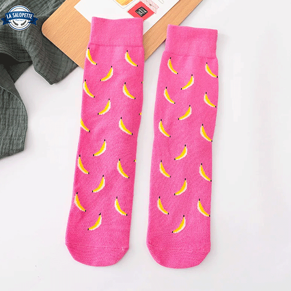 Chaussettes Invisibles Femme La De Da - Motif Banane Carreaux Multicolore