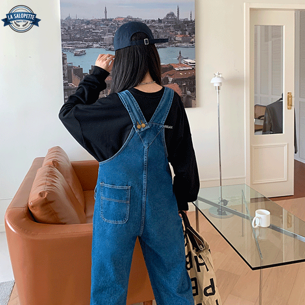 Denim smækbukser Navy Lady