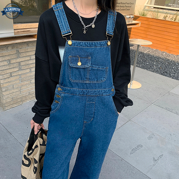 Denim smækbukser Navy Lady
