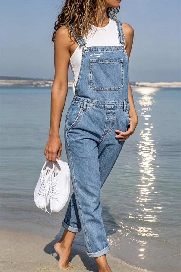 Denim smækbukser Klassisk Navy