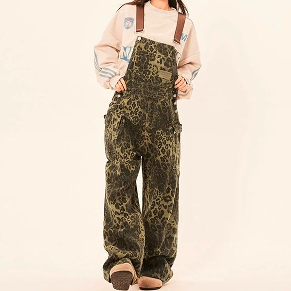 Vintage smækbukser Leopard print