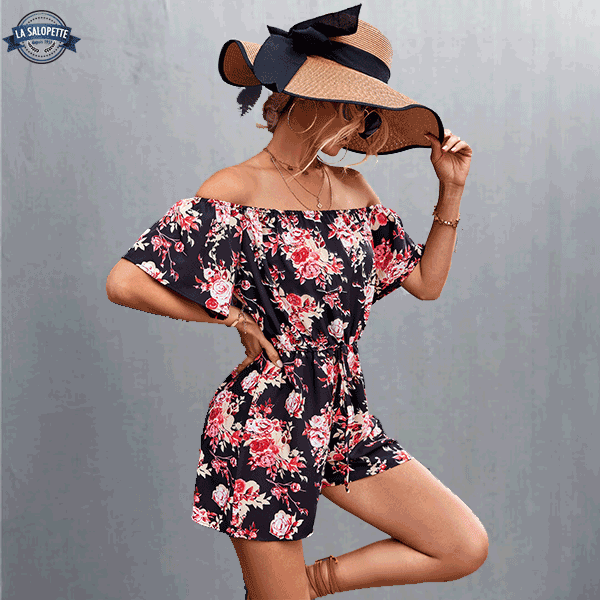 Sort Floral Camellia Playsuit
