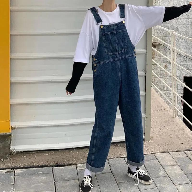 Denim smækbukser Plus Size Oversize