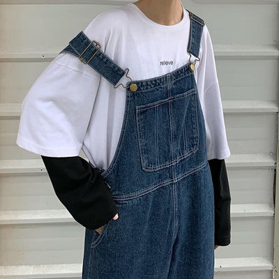 Denim smækbukser Plus Size Oversize