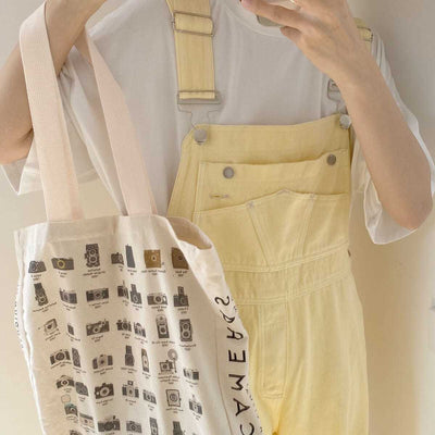 Denim smækbukser Pastel gul