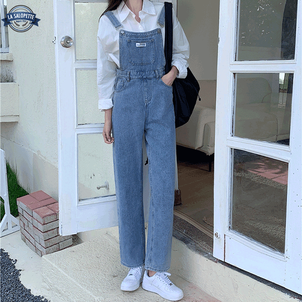 Denim smækbukser Høj