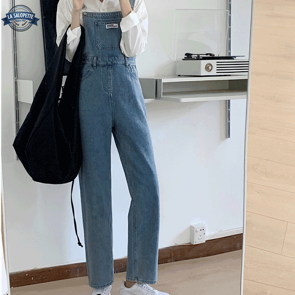 Denim smækbukser Høj