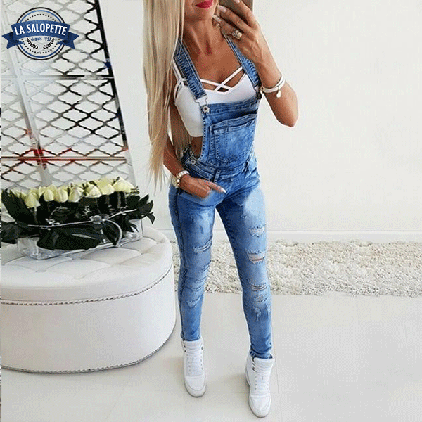 Denim smækbukser Slank Oia