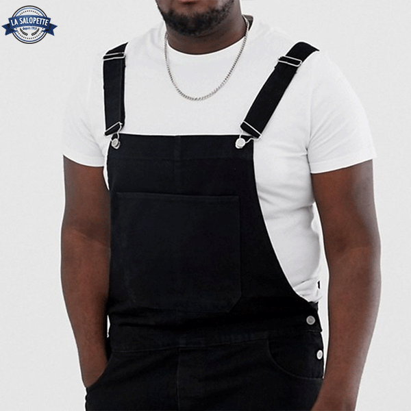 Plastron Salopette Short Noire