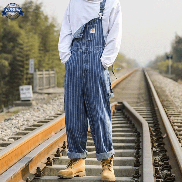 Denim smækbukser Stribet Man regnfrakke