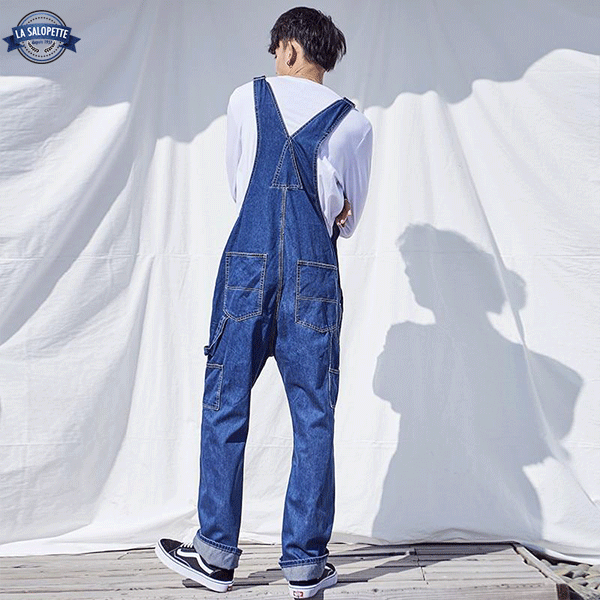 Denim smækbukser Bib Story™