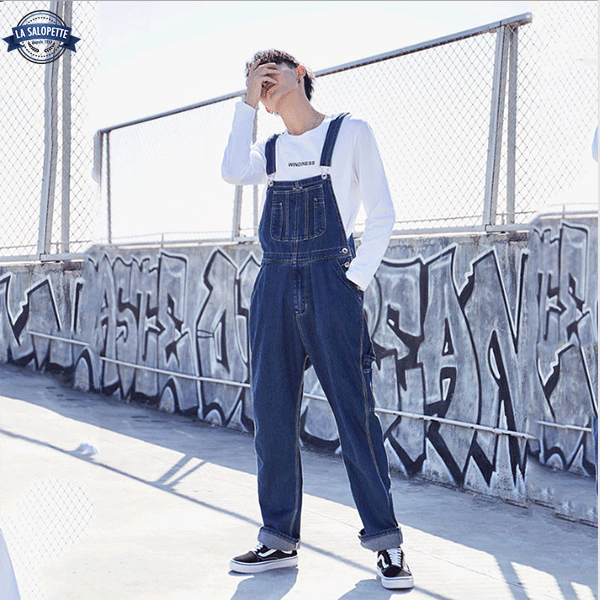 Denim smækbukser Bib Story™