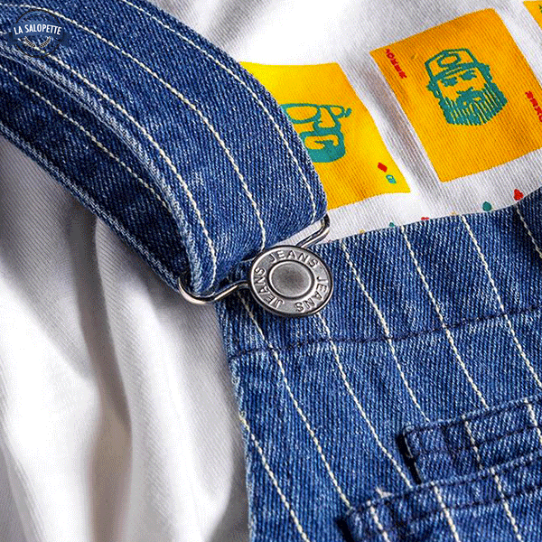 Arbejdsoveralls Blå med hvide striber