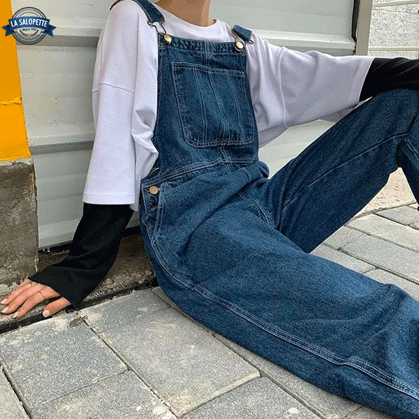 Denim smækbukser Plus Size Oversize