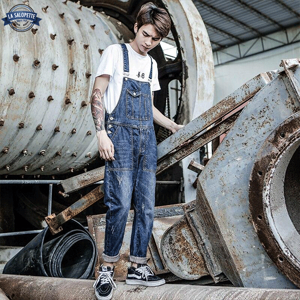 Denim smækbukser San Diego stil