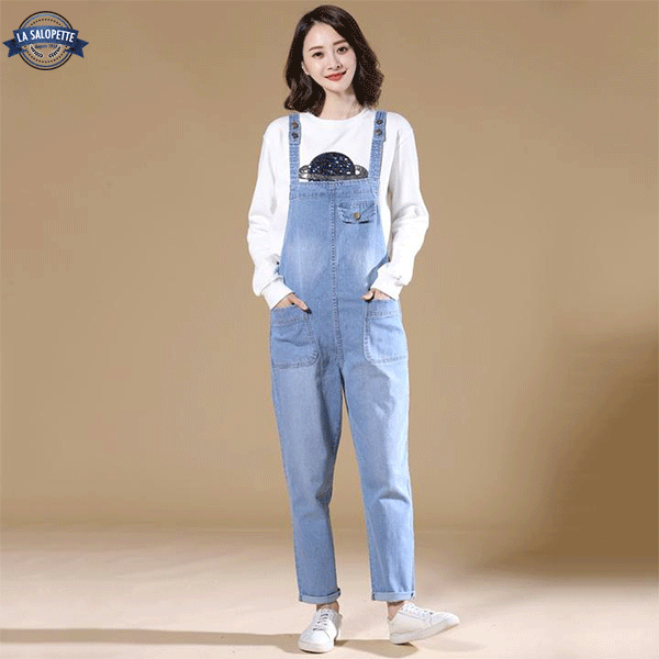 Denim smækbukser Klart blåt look