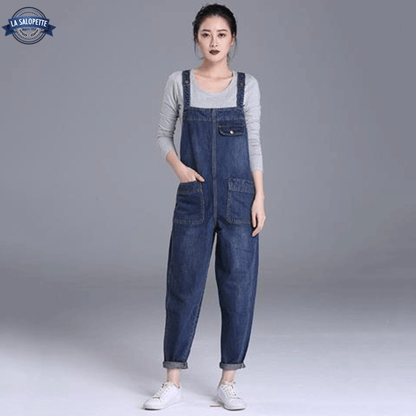 Denim smækbukser Mellem blå Luna