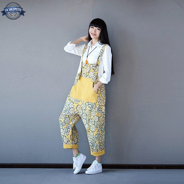 Vintage smækbukser Kvinde i japansk stil