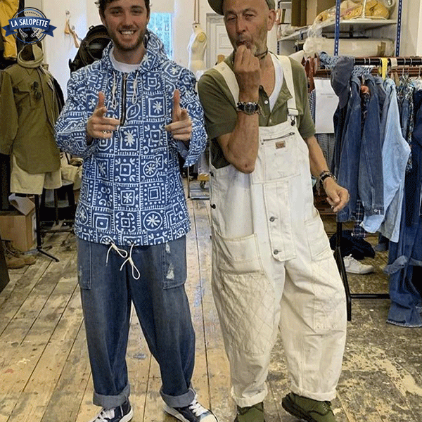 Denim smækbukser Hvid mand sne