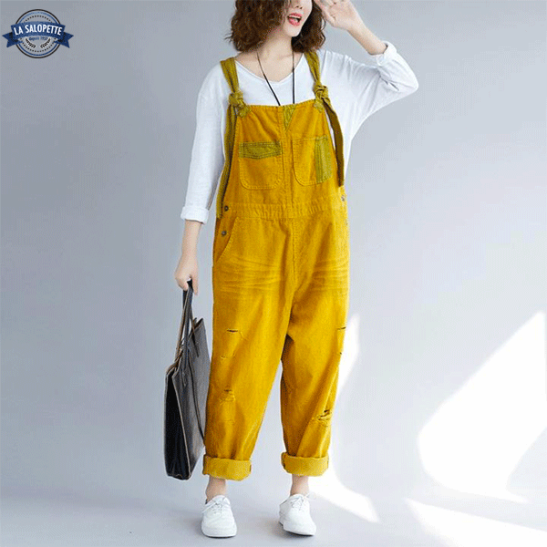 Denim smækbukser Gul kanarisk hipster