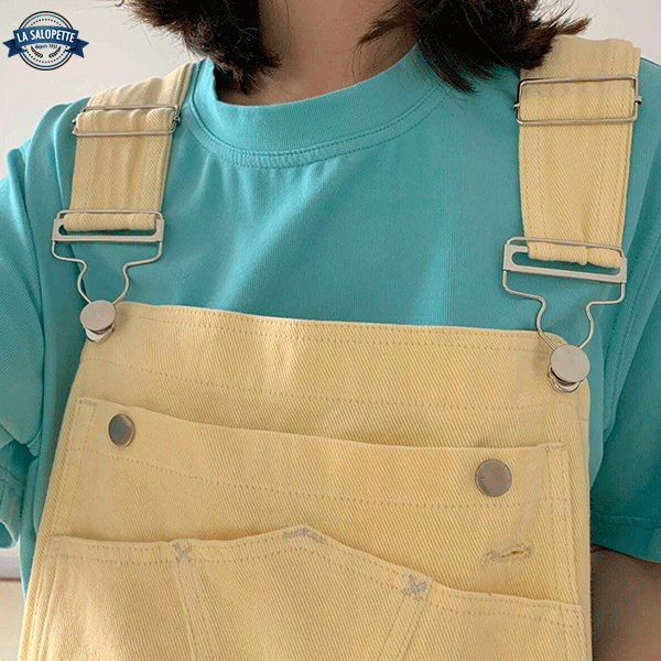 Denim smækbukser Pastel gul