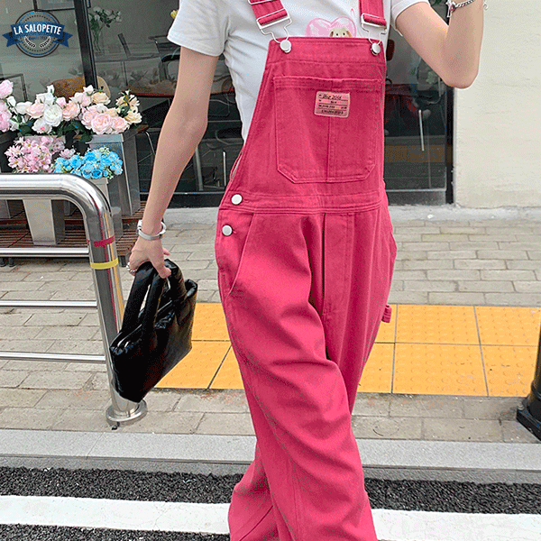 Denim smækbukser Pink Lina