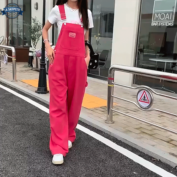 Denim smækbukser Pink Lina