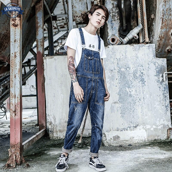 Denim smækbukser San Diego stil