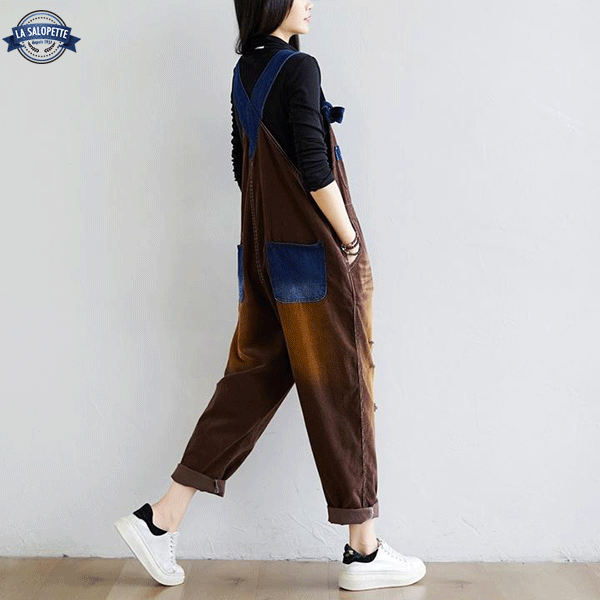 Denim smækbukser Tawny Brown